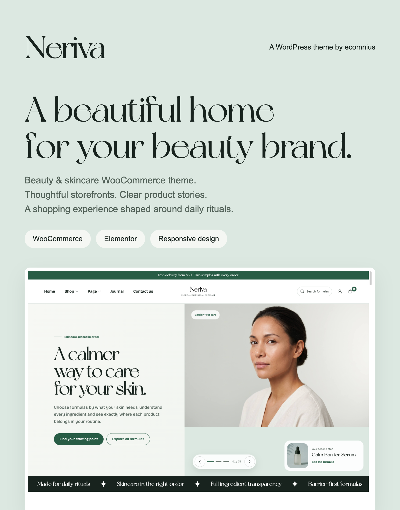 Neriva — Beauty & Skincare WooCommerce Theme
